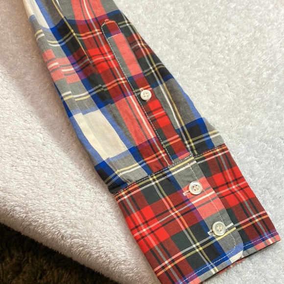 J Crew contrast plaid button down shirt - Picture 5 of 9